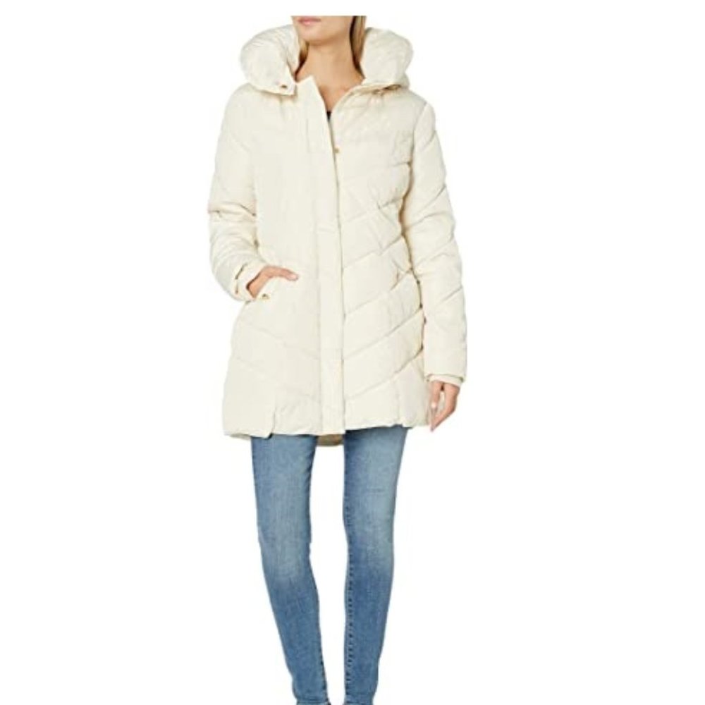 NWT Steve Madden Women’s Winter Jacket Quilted Mid-Length Puffer XL $200 E160